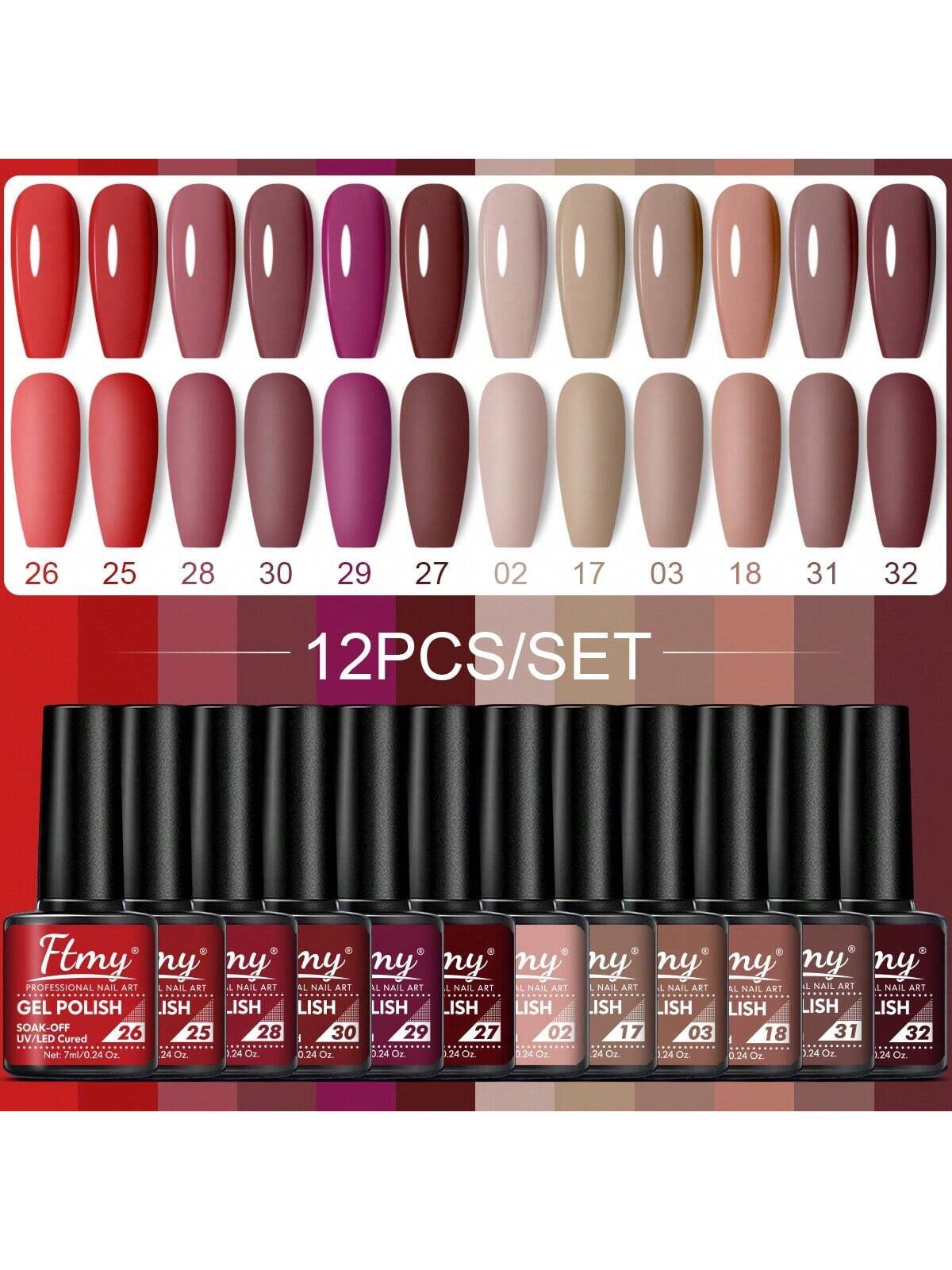 Ftmy kit de vernis à ongles gel 12/ pièce