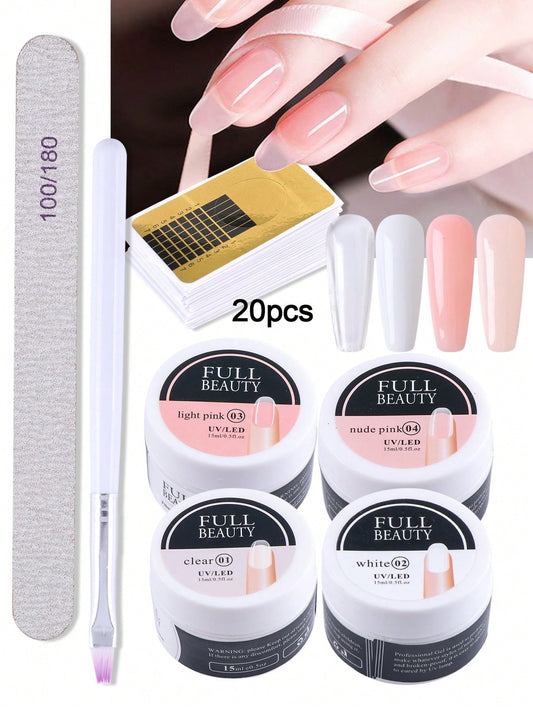 Full beauty 7 kits de gel d’extension pour ongles